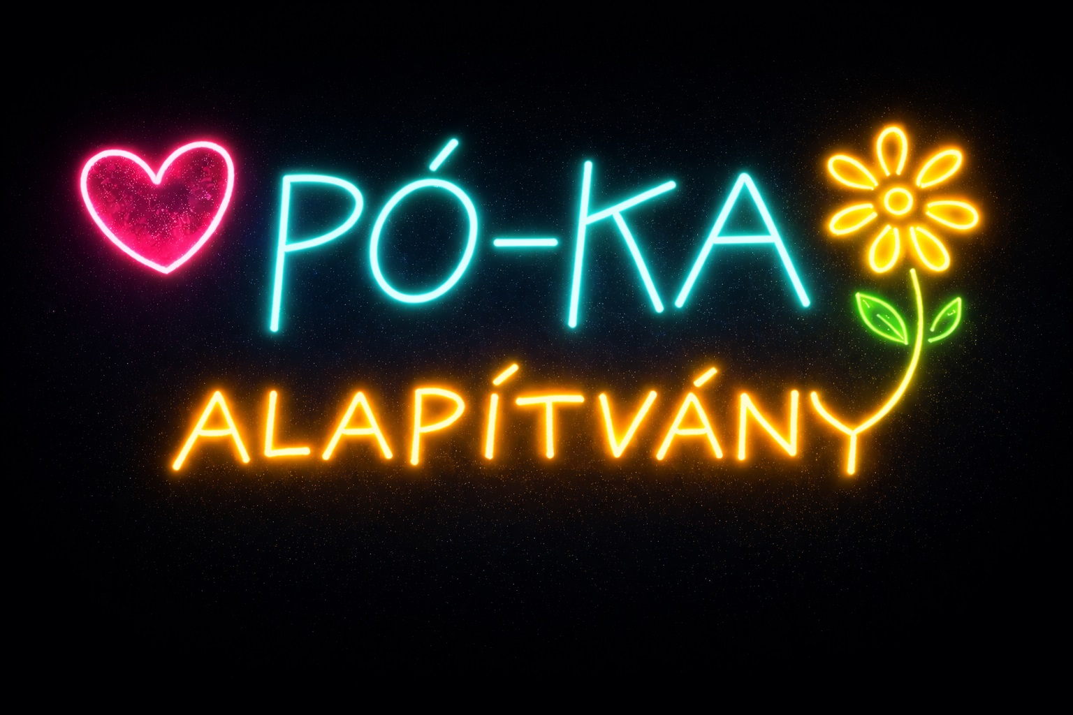PÓ-KA Alapítvány neon logó